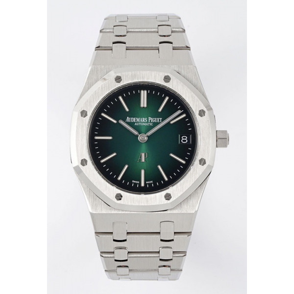 Royal Oak 39mm 16202 "50th Anniversary" SS 1:1 Best Edition Green Dial SS Bracelet ZF A7121