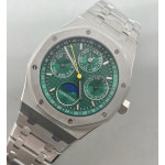 Royal Oak 41mm Perpetual Calendar 26574 SS 1:1 Best Edition Green Dial on SS Bracelet A5134. APSF