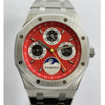 Royal Oak 41mm Perpetual Calendar 26574 SS 1:1 Best Edition Red/Black Dial on SS Bracelet A5134. APSF