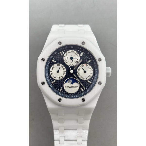 Royal Oak Perpetual 26579CE White Ceramic Case Blue Dial Bracelet APSF A5134