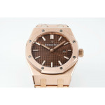 Royal Oak Lady 33mm RG 1:1 Best Edition Brown Dial  RG Bracelet ZF ETA Quartz