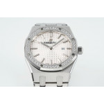 Royal Oak Lady 33mm SS 1:1 Best Edition Silver Dial Diamonds Bezel SS Bracelet ZF ETA Quartz