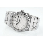 Royal Oak Lady 33mm SS 1:1 Best Edition Silver Dial Diamonds Bezel SS Bracelet ZF ETA Quartz