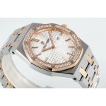 Royal Oak Lady 33mm TT 1:1 Best Edition Silver Dial Diamonds Bezel TT Bracelet ZF ETA Quartz