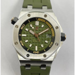 Royal Oak Offshore Diver 15720 Best Edition Green Dial Rubber Strap IPF A4308