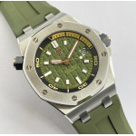 Royal Oak Offshore Diver 15720 Best Edition Green Dial Rubber Strap IPF A4308