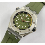 Royal Oak Offshore Diver 15720 Best Edition Green Dial Rubber Strap IPF A4308