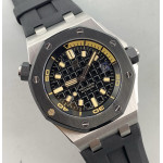 Royal Oak Offshore Diver 15720 1:1 Best Edition Black Dial on Black Rubber Strap IPF A4308