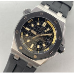 Royal Oak Offshore Diver 15720 1:1 Best Edition Black Dial on Black Rubber Strap IPF A4308