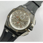 Royal Oak Offshore 44mm Black Ceramic Case 1:1 Best Edition Grey Dial  Rubber Strap APF A3126 