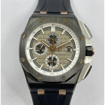 Royal Oak Offshore 44mm Black Ceramic RG 1:1 Best Edition Gray Dial on Black Rubber Strap APF A3126