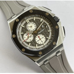 Royal Oak Offshore 44mm SS Ceramic Bezel 1:1 Best Edition Gray Dial on Rubber Strap APF A3126