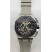 AP ROO 43mm 26420 Ceramic Bezel SS 1:1 Best Edition Light Brown Dial On Gray Rubber Strap Super Clone  APSF SA4401 