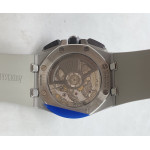 AP ROO 43mm 26420 Ceramic Bezel SS 1:1 Best Edition Light Brown Dial On Gray Rubber Strap Super Clone  APSF SA4401 