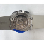AP ROO 43mm 26420 Ceramic Bezel SS 1:1 Best Edition Light Brown Dial On Gray Rubber Strap Super Clone  APSF SA4401 