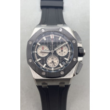 Royal Oak Offshore 43mm 26420SO SS 1:1 Best Edition Black Dial On Black Rubber Strap APSF SA4401 Super Clone