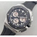 Royal Oak Offshore 43mm 26420SO SS 1:1 Best Edition Black Dial On Black Rubber Strap APSF SA4401 Super Clone