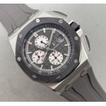 Royal Oak Offshore 44mm SS Best Edition Gray Dial Ceramic Bezel on Gray Rubber Strap TKF A3126