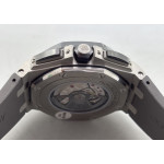 Royal Oak Offshore 44mm SS Best Edition Gray Dial Ceramic Bezel on Gray Rubber Strap TKF A3126