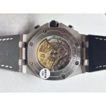 Royal Oak Offshore 42mm 2014 Safari SS Best Edition Cream Dial On Brown Leather Strap TKF A3126