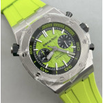 AP ROO 26703 Chrono SS Green Dial Rubber MSF A3124 Mod