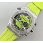 AP ROO 26703 Chrono SS Green Dial Rubber MSF A3124 Mod