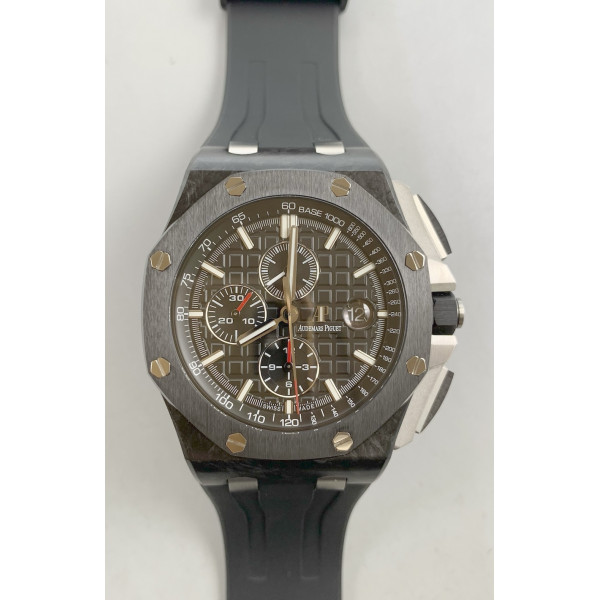 Royal Oak Offshore 44mm Carbon Case 1:1 Best Edition Black Dial Rubber Strap APF A3126