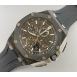 Royal Oak Offshore 44mm Carbon Case 1:1 Best Edition Black Dial Rubber Strap APF A3126