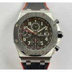 Royal Oak Offshore 26740 "Dark Knight" 1:1 Best Edition Black Dial on Black/Red Rubber Strap APF A3126