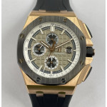 Royal Oak Offshore 44mm RG Ceramic Bezel 1:1 Best Edition Gray Dial on Rubber Strap APF A3126