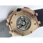 Royal Oak Offshore 44mm RG Ceramic Bezel 1:1 Best Edition Gray Dial on Rubber Strap APF A3126