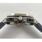 Royal Oak Offshore 26240 SS Bezel 1:1 Best Edition Blue/Silver Dial on Blue Rubber Strap APF A4401