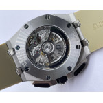 Royal Oak Offshore 26240 SS Black Ceramic Bezel 1:1 Best Edition Brown Dial on Brown Rubber Strap APF A4401