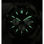 Royal Oak Offshore 26240 RG Black Ceramic Bezel 1:1 Best Edition Black/Silver Dial on Black Rubber Strap APF A4401