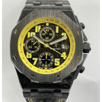 Royal Oak Offshore Bumble Bee Forged Carbon 1:1 Best Edition Black Dial on Leather Strap JJF A7750