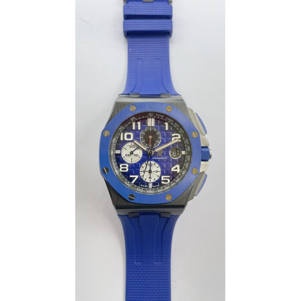 Royal Oak Offshore 2020 44mm 1:1 Best Edition Blue Ceramic Bezel on Rubber Strap RSF A3126