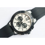 Diagono Chrono SS/SS White Dial Rubber Quartz 