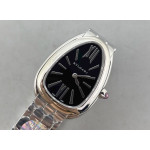Serpenti Seduttori Watch SS 1:1 Best Edition Black Dial on SS Bracelet BVF Swiss Quartz