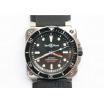 BR 03-92 Diver SS Black Dial Rubber Strap MIYOTA 9015 