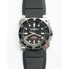 BR 03-92 Diver SS Black Dial Rubber Strap MIYOTA 9015 