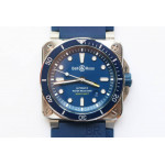 BR 03-92 Diver SS Blue Dial Rubber Strap MIYOTA 9015