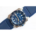 BR 03-92 Diver SS Blue Dial Rubber Strap MIYOTA 9015