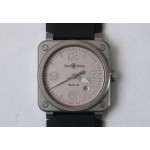 BR 03-92 HOROLUM Satin-polished steel 1:1 Best Edition Gray Dial Rubber Strap MIYOTA 9015