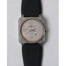BR 03-92 HOROLUM Satin-polished steel 1:1 Best Edition Gray Dial Rubber Strap MIYOTA 9015
