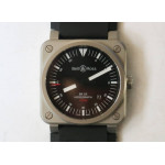 BR 03-92 Horograph Satin-polished steel 1:1 Best Edition Black Dial Rubber Strap MIYOTA 9015