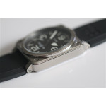 BR 03-92 SS Case Black Dial 42.5mm Rubber Strap MIYOTA 9015