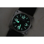 BR 03-92 SS Case Black Dial 42.5mm Rubber Strap MIYOTA 9015