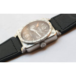 BR03-93 GMT SS Black Dial 42mm Rubber Strap A2836