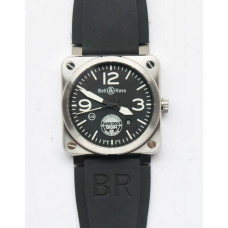 BR 03-92 SS Case Black Dial GIGN 42.5mm Rubber Strap MIYOTA 9015