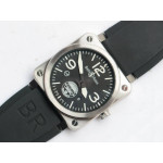 BR 03-92 SS Case Black Dial GIGN 42.5mm Rubber Strap MIYOTA 9015